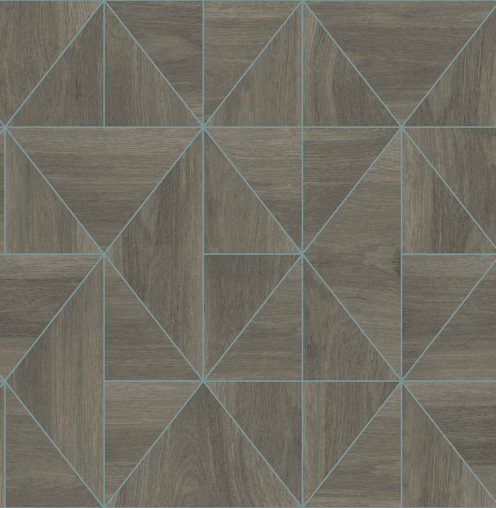 A-Street Prints Cheverny Geometric Wood Coffee Wallpaper