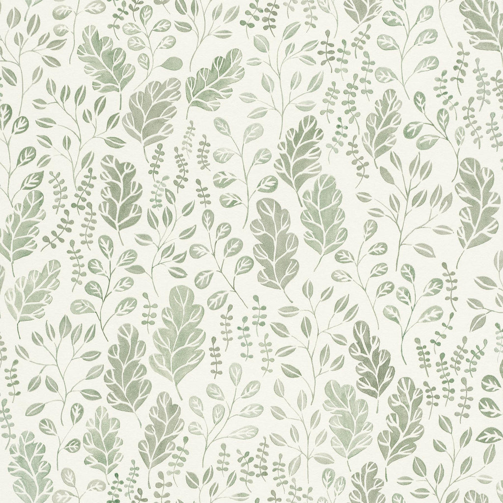 A-Street Prints Spring Leaves Green Wallpaper