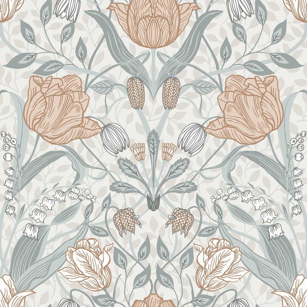 A-Street Prints Spring Flowers Off-White Wallpaper