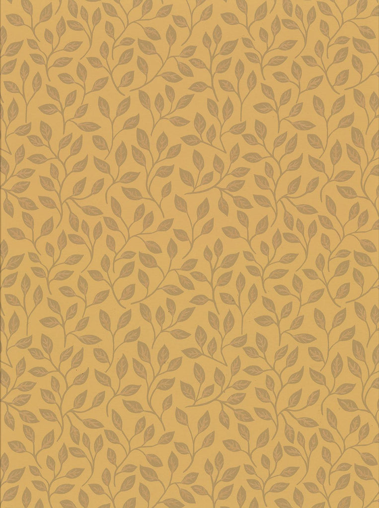 A-Street Prints Spring Leaves Mustard Wallpaper