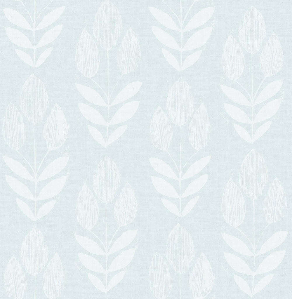 Brewster Home Fashions Garland Light Blue Block Tulip Wallpaper