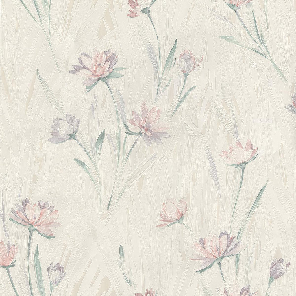 Brewster Home Fashions Gloria Floral Peach Wallpaper