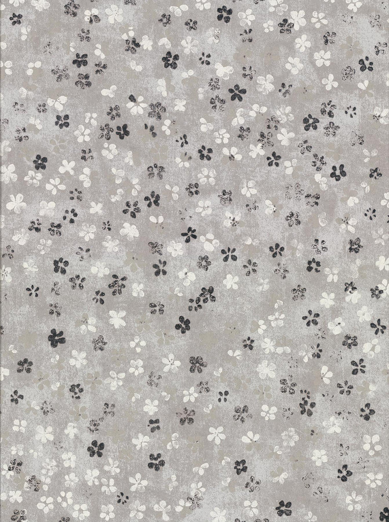 Brewster Home Fashions Cosima Miniature Floral Grey Wallpaper