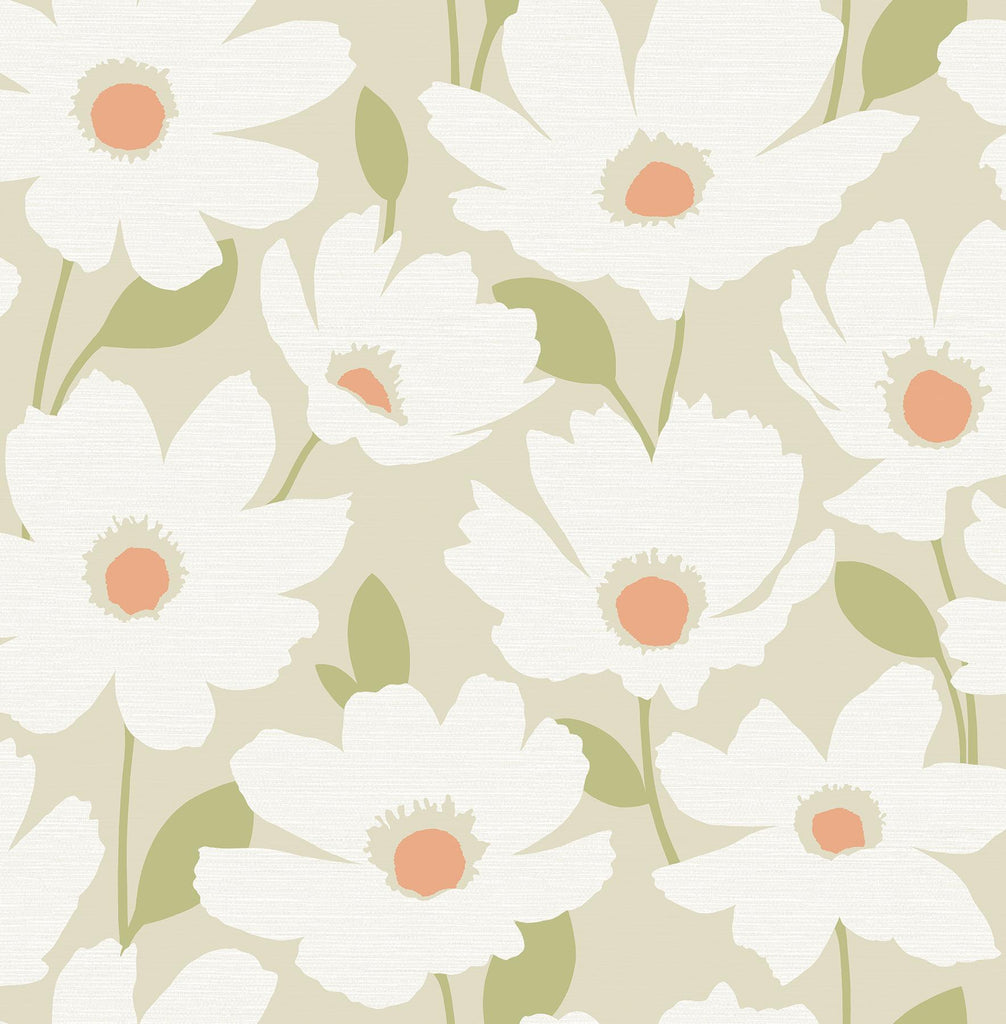 Brewster Home Fashions Astera Floral Neutral Wallpaper