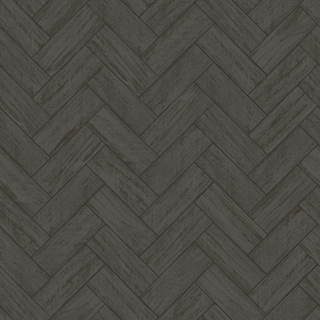 Brewster Home Fashions Kaliko Dark Grey Wood Herringbone Wallpaper