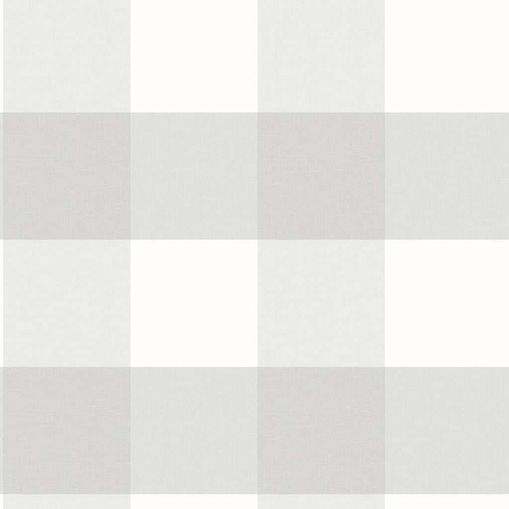 Brewster Home Fashions Amos Gingham Grey Wallpaper