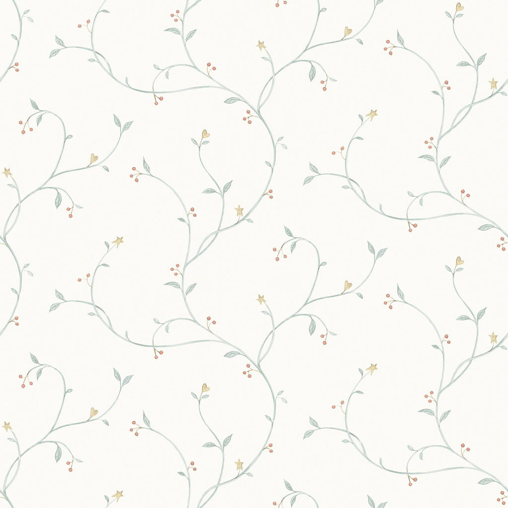 Brewster Home Fashions Kurt Tin Star Trail Light Green Wallpaper