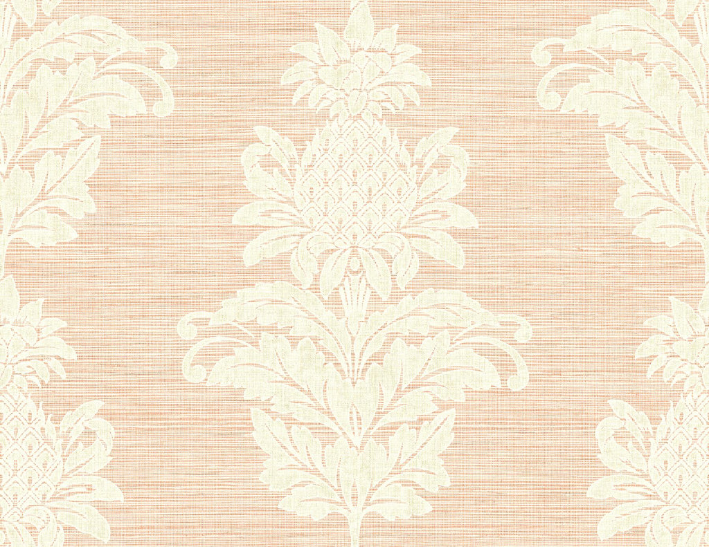 Brewster Home Fashions Pineapple Grove Damask Pink Wallpaper