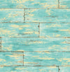 Brewster Home Fashions Shipwreck Aquamarine Wood Wallpaper