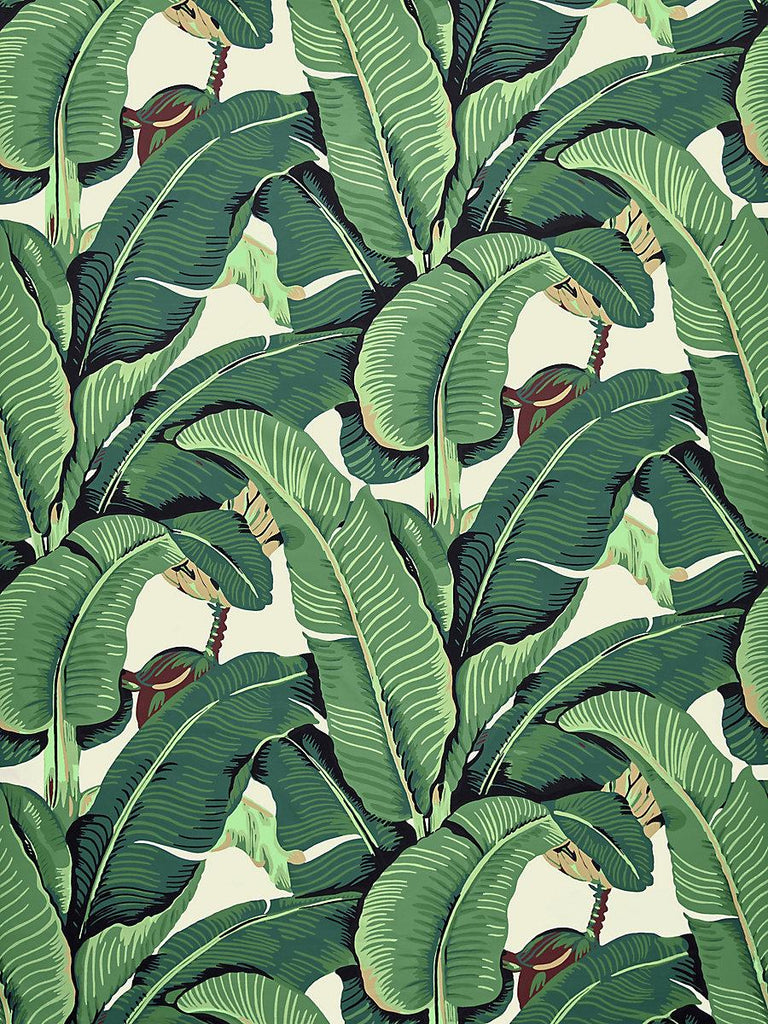 Hinson Hinson Palm - Cotton Print Green Fabric