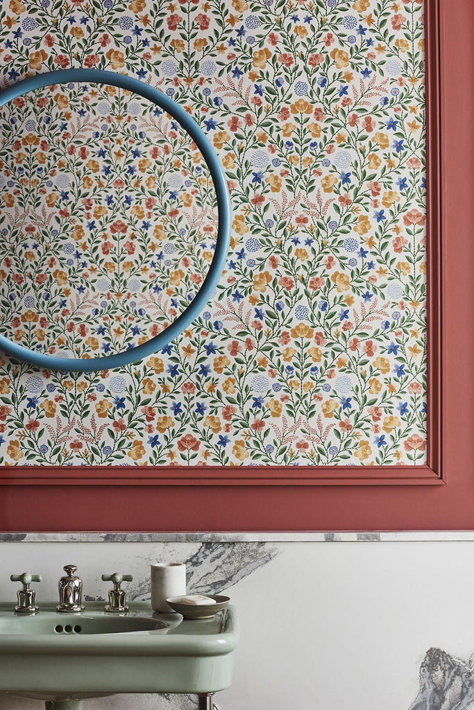 Cole & Son COURT EMBROIDERY CORAL Wallpaper