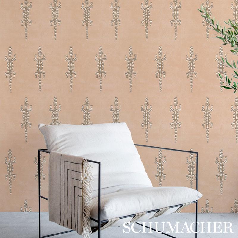 Schumacher Baracoa Terracotta Wallpaper