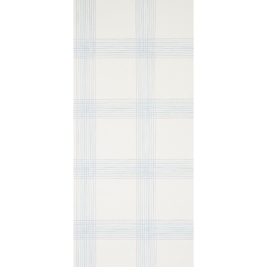 Schumacher Minerva Plaid Hyacinth Wallpaper