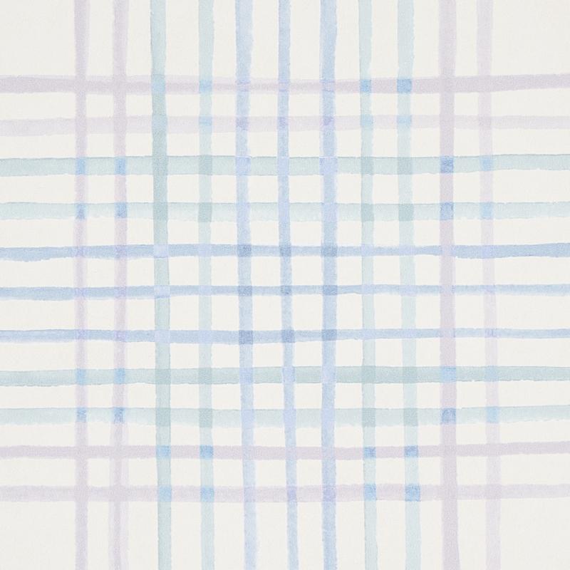 Schumacher Minerva Plaid Hyacinth Wallpaper