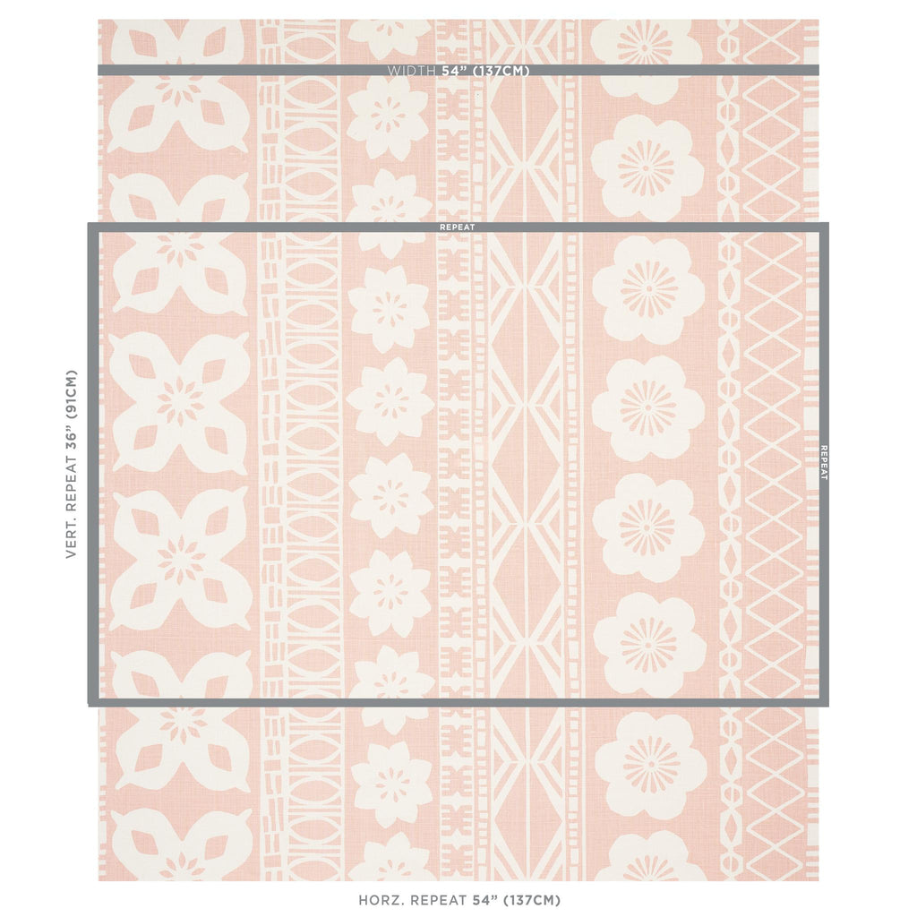 Schumacher Mrs. Howell Blush Fabric