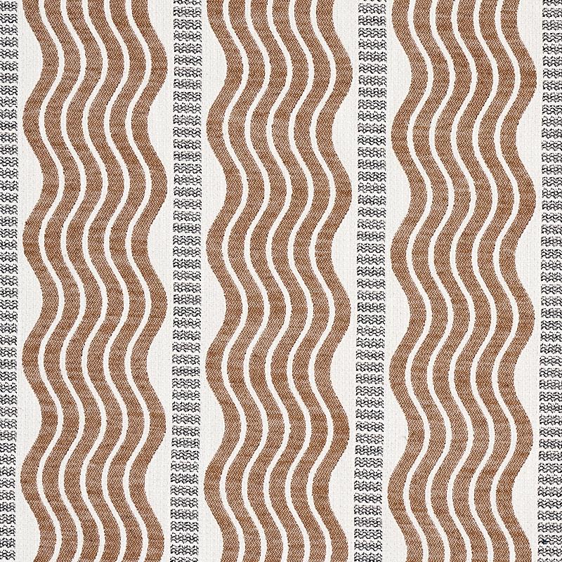 Schumacher Sina Stripe Brown Fabric