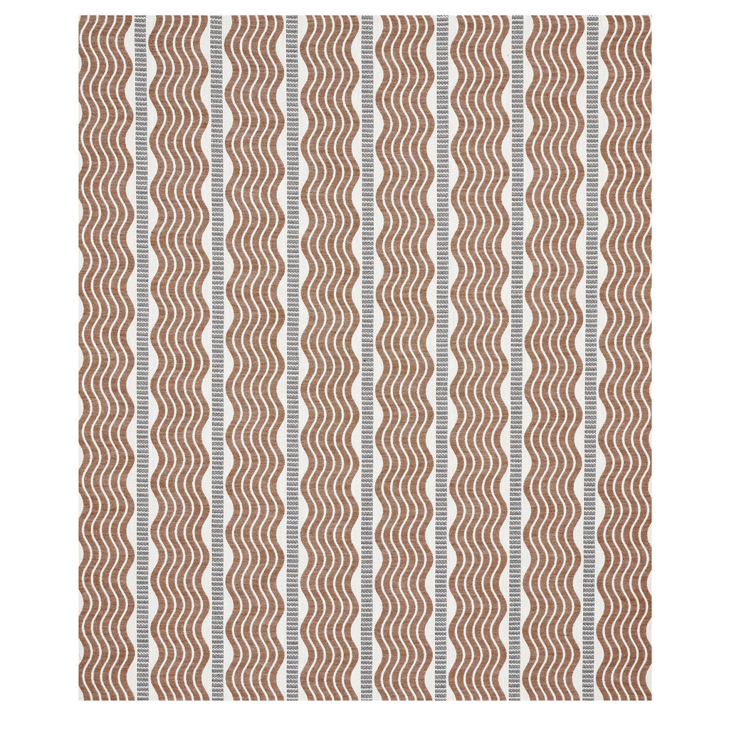 Schumacher Sina Stripe Brown Fabric