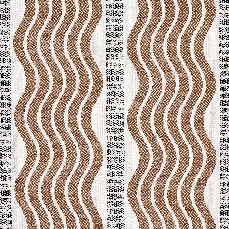 Schumacher Sina Stripe Brown Fabric