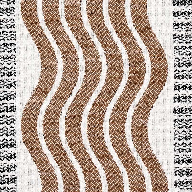 Schumacher Sina Stripe Brown Fabric