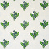 Schumacher Primrose Hand Block Grass & Sky Fabric