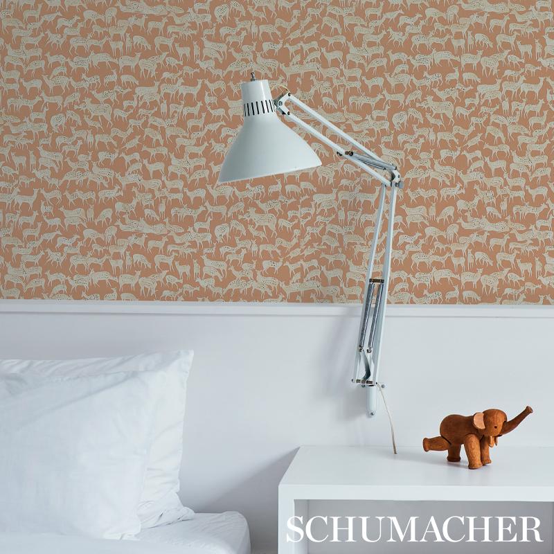 Schumacher Fauna Fawn Wallpaper