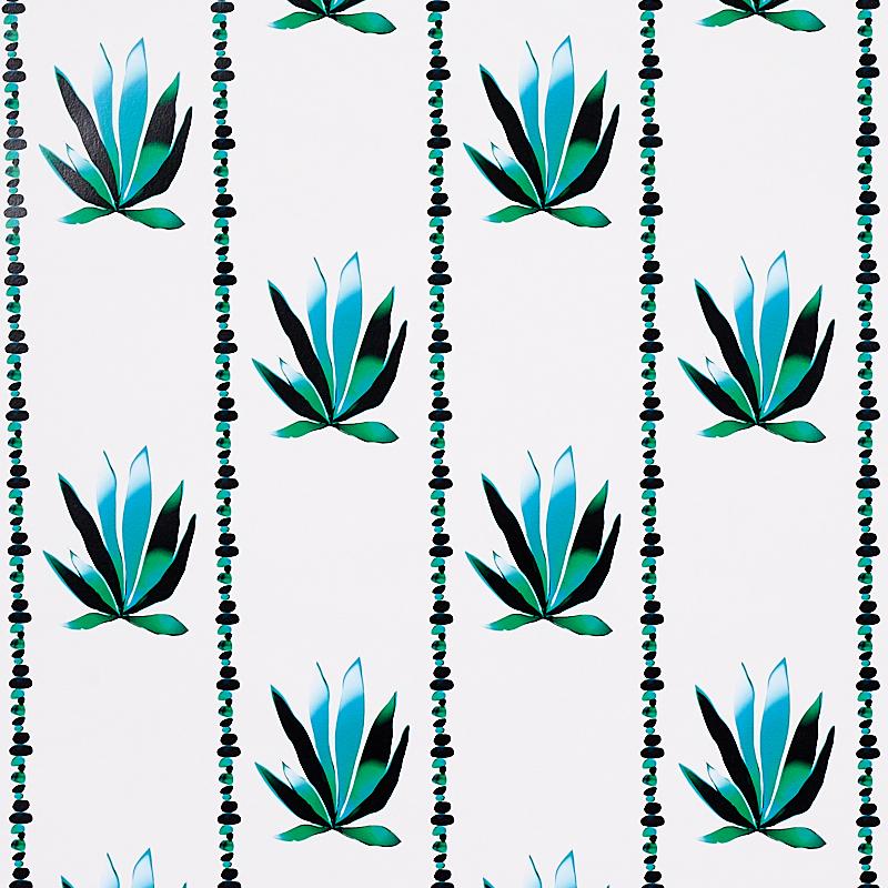 Schumacher Agave Stripe Lanai Wallpaper