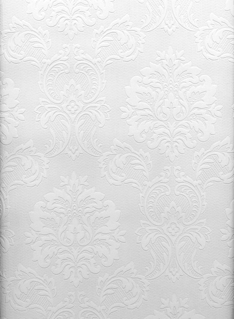 Brewster Home Fashions Plouf Damask Paintable Wallpaper