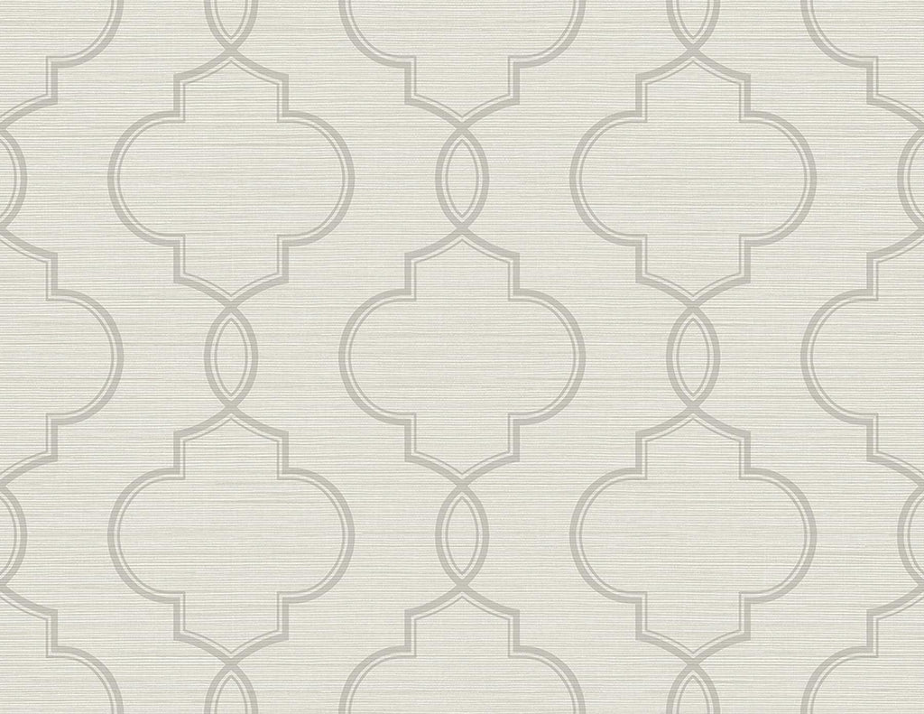 Brewster Home Fashions Malo Light Grey Sisal Ogee Wallpaper