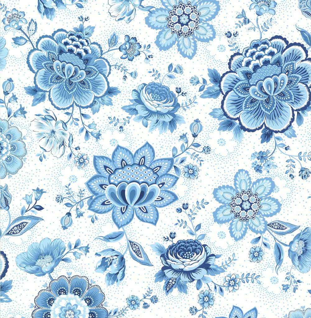 Brewster Home Fashions Kali Folklore Chintz Light Blue Wallpaper