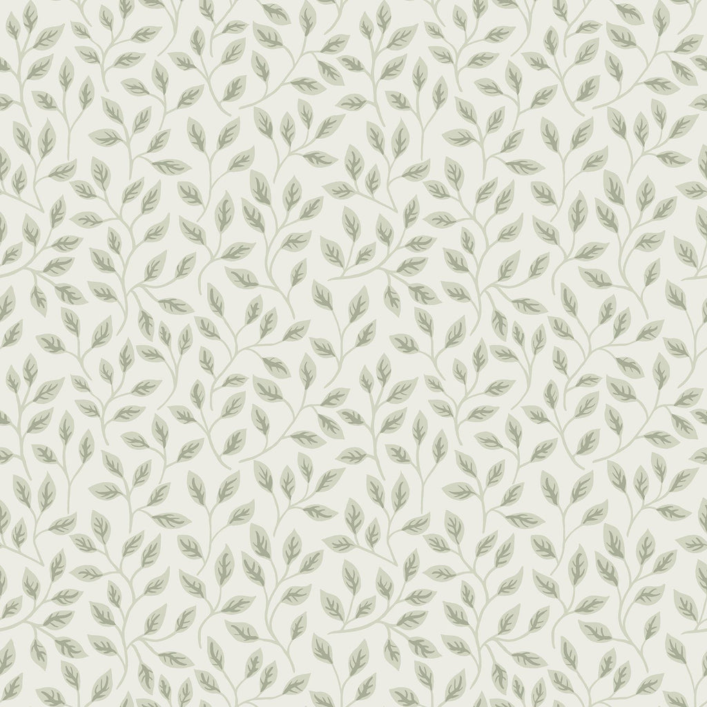 A-Street Prints Spring Leaves Light Green Wallpaper