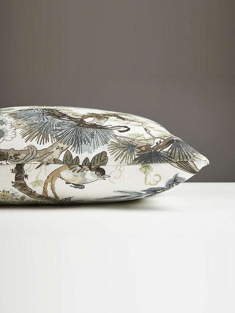 Scalamandre Shenyang Linen Print Parchment Pillow