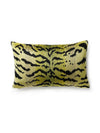 Scalamandre Tigre Lumbar 14 X 22 - Greens & Black Pillow