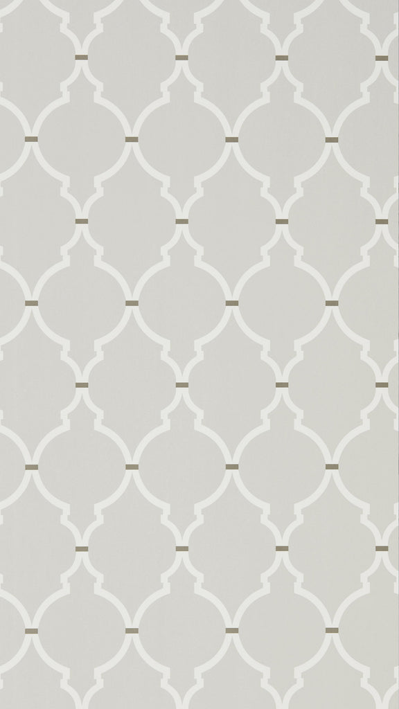 Sanderson Empire Trellis Silver/Calico Wallpaper