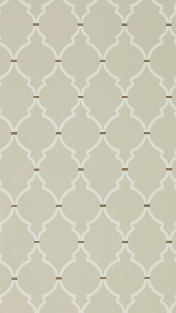 Sanderson Empire Trellis Linen/Cream Wallpaper