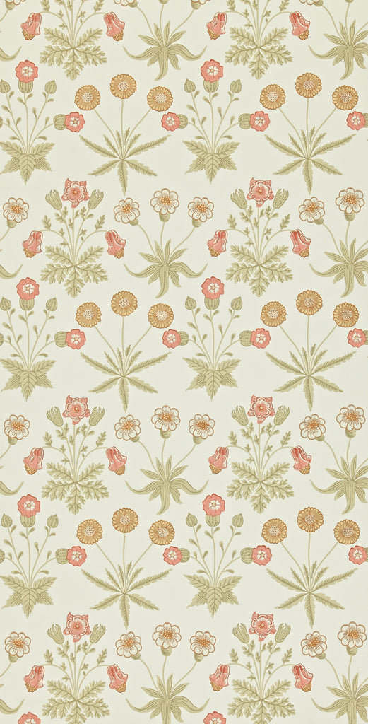 Morris & co Daisy Coral/Manilla Wallpaper