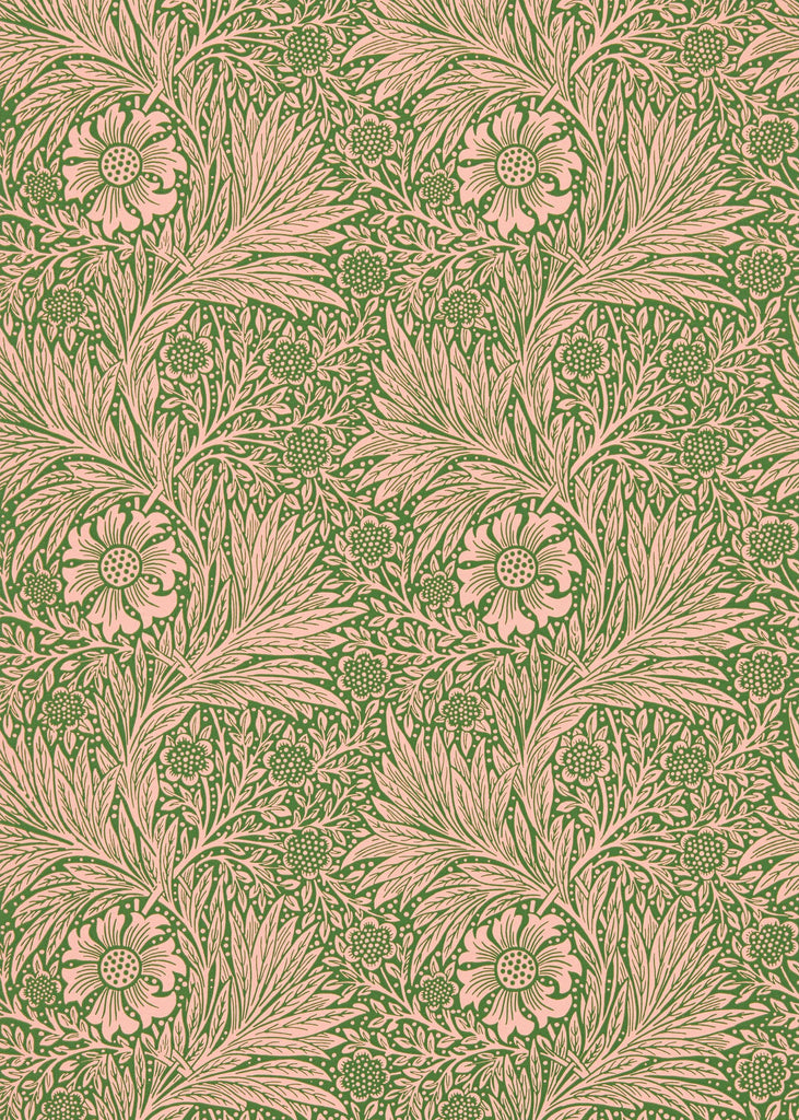 Morris & co Marigold Pink/Olive Wallpaper