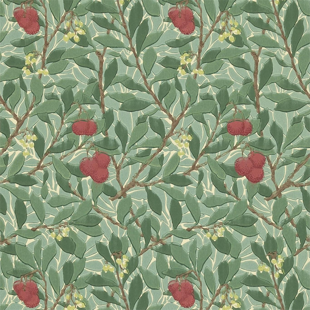 Morris & Co Arbutus Pivot/Black Wallpaper