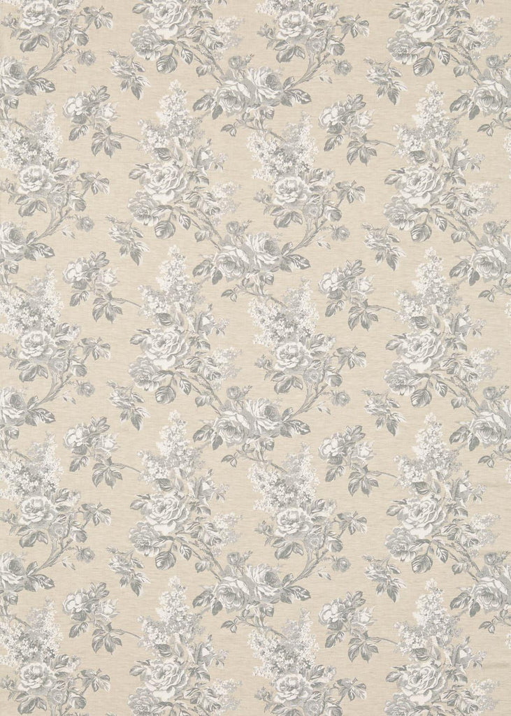 Sanderson Sorilla Damask Silver/Linen Fabric