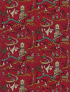 Sanderson Pagoda River Red/ Gold Fabric