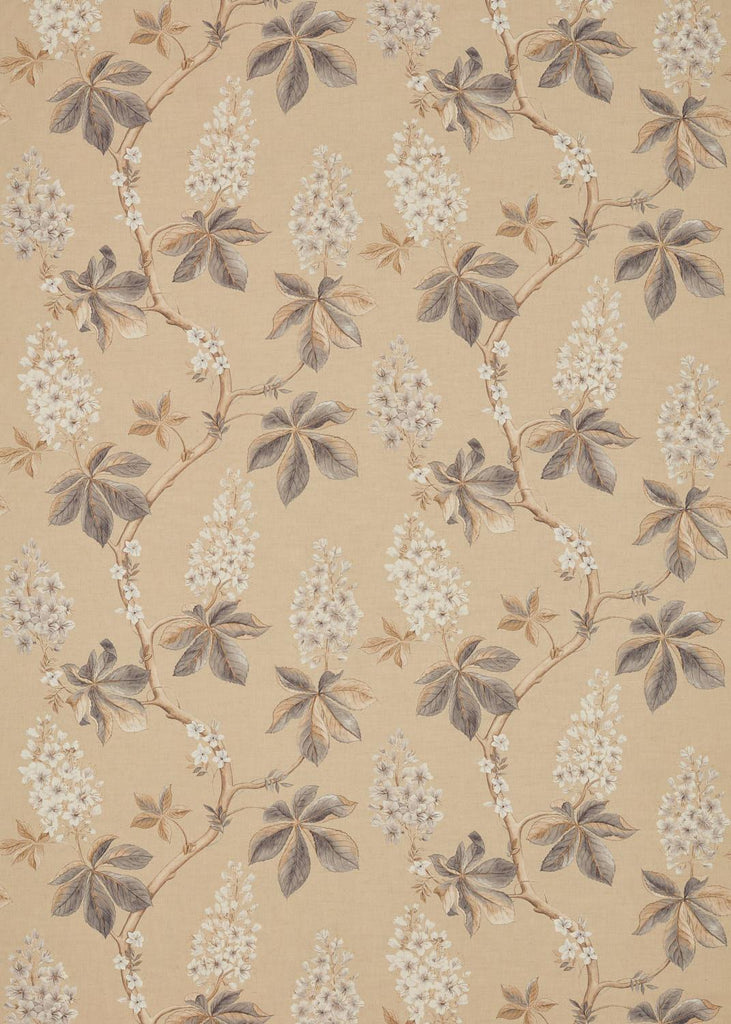 Sanderson Chestnut Tree Wheat/Pebble Fabric