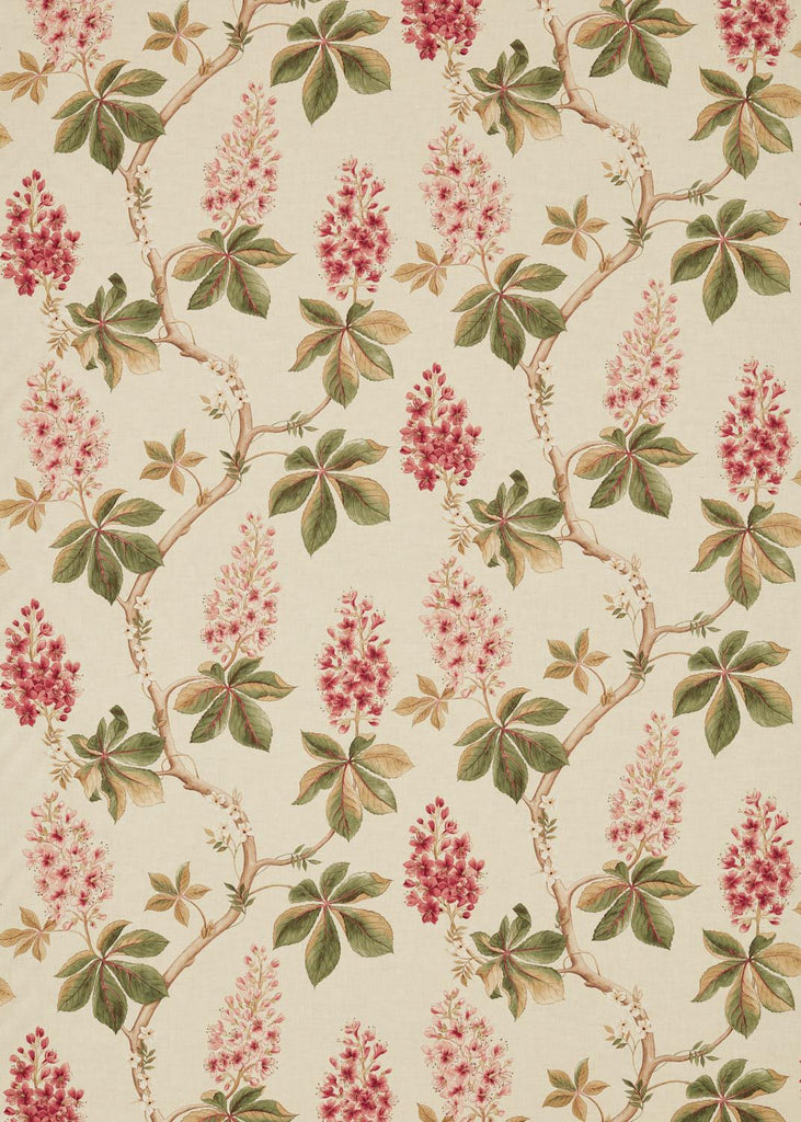 Sanderson Chestnut Tree Coral/Bayleaf Fabric