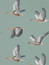 Sanderson Elysian Geese Blue Clay Wallpaper