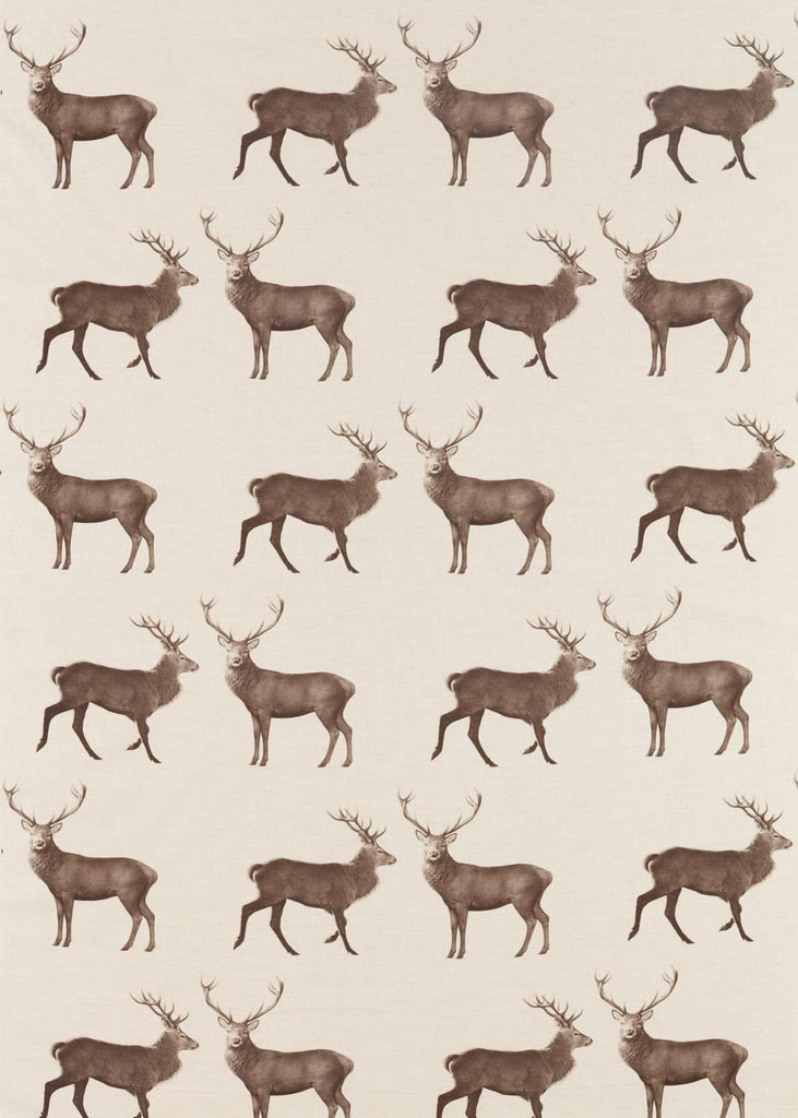 Sanderson Evesham Deer Linen/Chalk Fabric