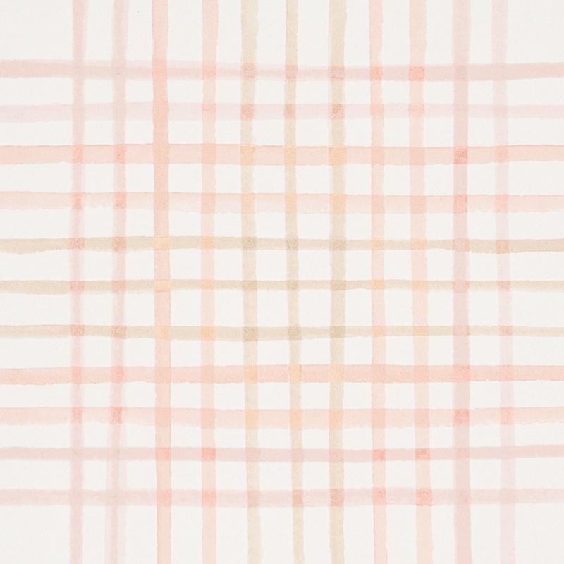 Schumacher Minerva Plaid Pink Wallpaper