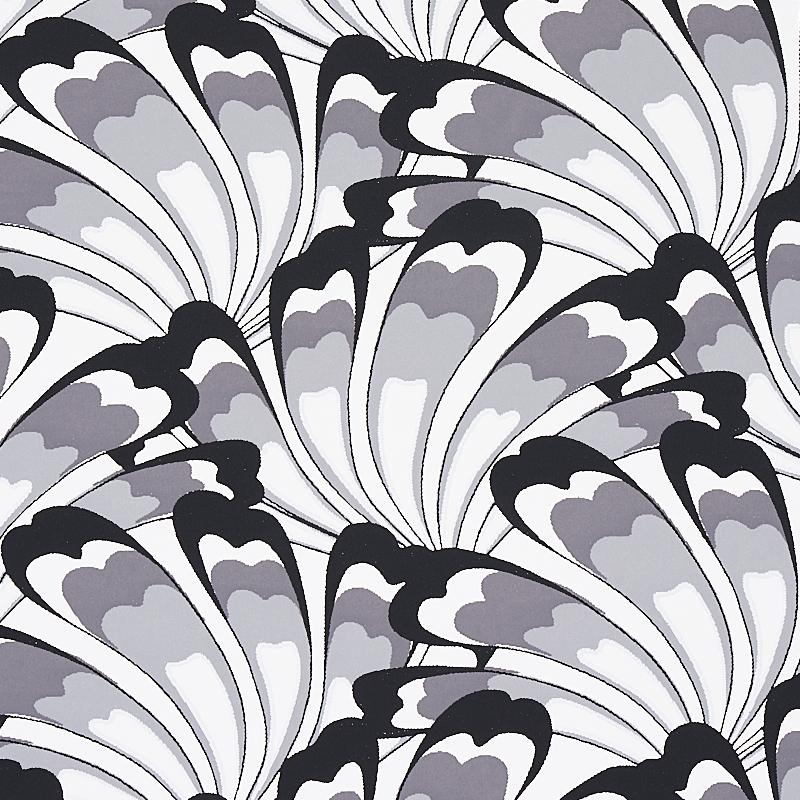 Schumacher Gotham Swing Charcoal Wallpaper