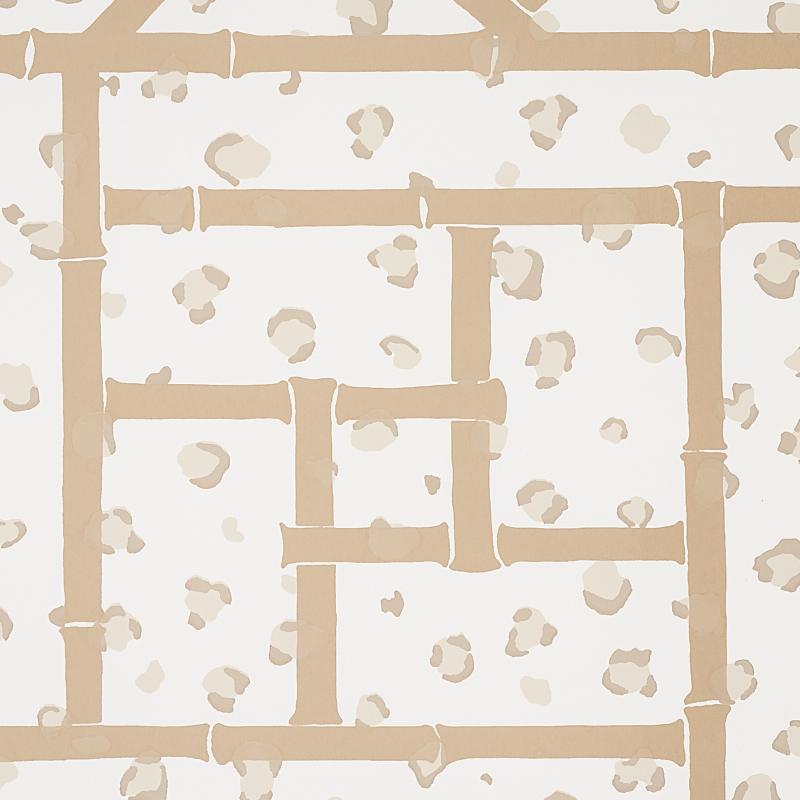 Schumacher Fancy Beast Sand Wallpaper