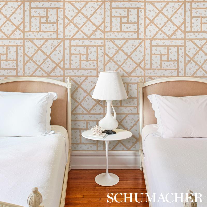 Schumacher Fancy Beast Sand Wallpaper