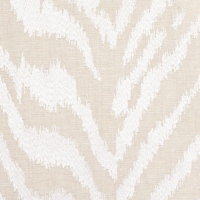 Schumacher Quincy Embroidery On Linen White Fabric