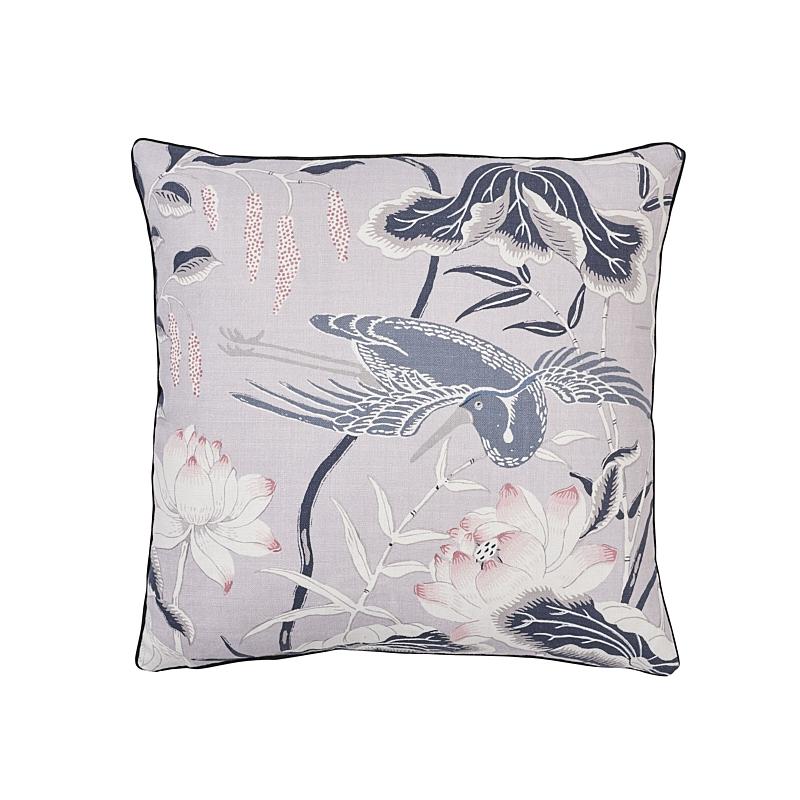 Schumacher Lotus Garden Lilac 18" x 18" Pillow