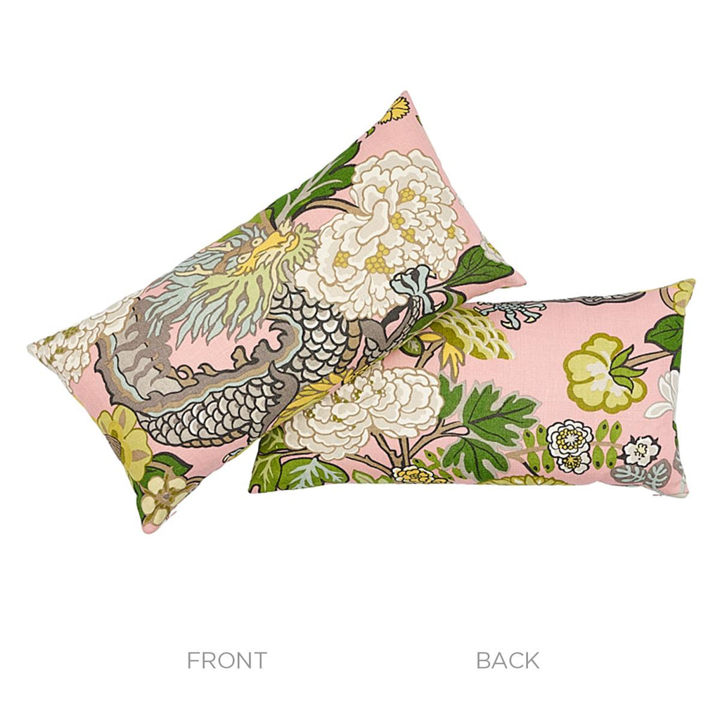 Schumacher Chiang Mai Dragon Blush 24" x 12" Pillow